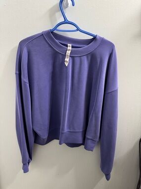 lululemon athletica Purple Cropped Crewneck Sweatshirt